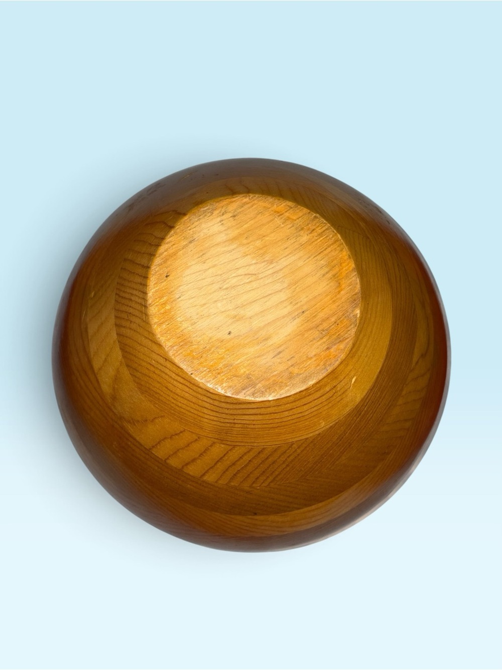 Vintage Hand Turned MCM Wooden Bowl - Picture 4 of 7